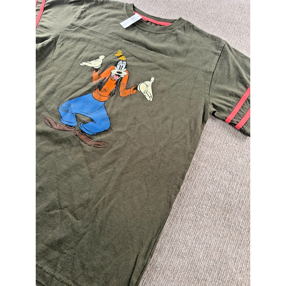 Vintage Walt Disney World Park Goofy T Shirt Boys XL  New with tag Olive‎ Green